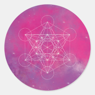 Metatron, chakra,zen,heilige geometrie, engel ronde sticker