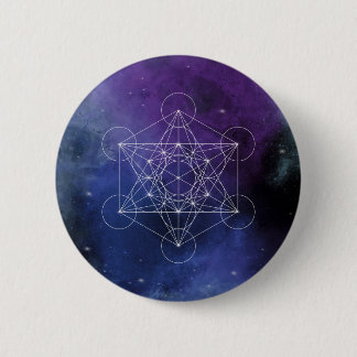 Metatron, chakra,zen,heilige geometrie, geometrie, ronde button 5,7 cm