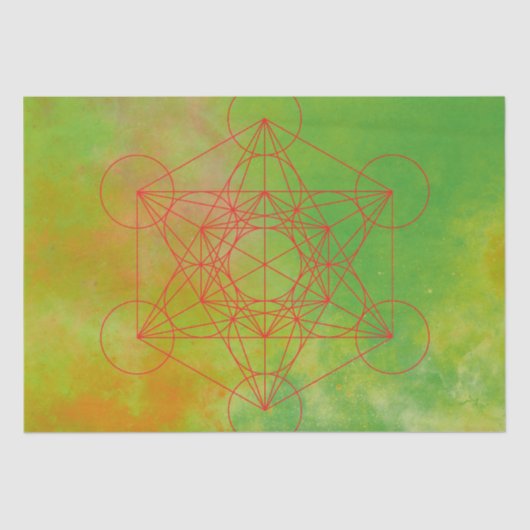 Metatron, chakra, zen, sacrale geometrie, engel tissuepapier (Voorkant)