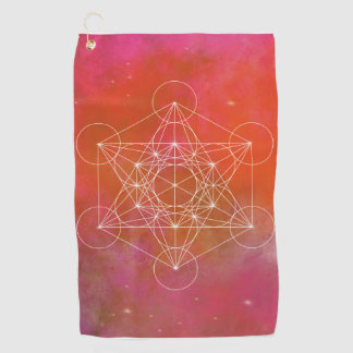 metatron, chakra, zen, sacred geometric, engel; golfhanddoek