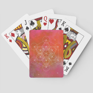 metatron, chakra, zen, sacred geometric, engel; pokerkaarten