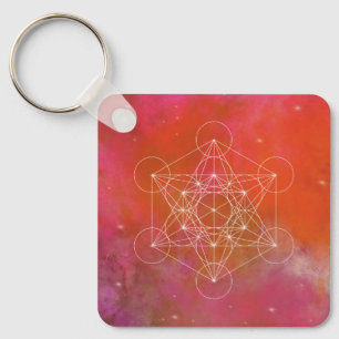 metatron, chakra, zen, sacred geometric, engel; sleutelhanger