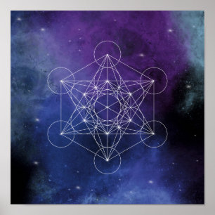 Metatron, chakra, zen, sacred geometric, geometry poster