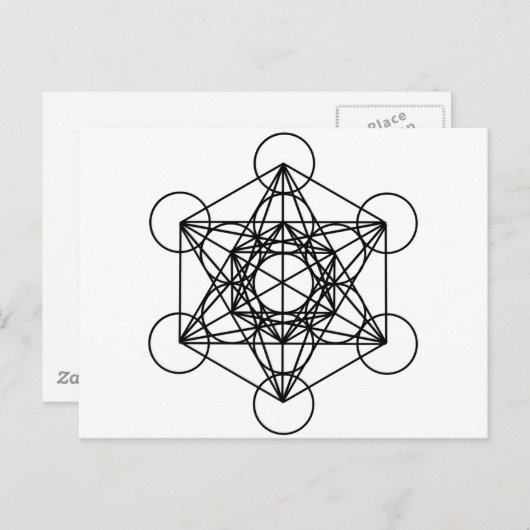 Metatron Cube Briefkaart (Voorkant / Achterkant)