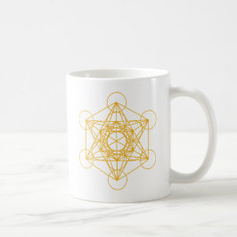 Metatron Cube Gold Koffiemok