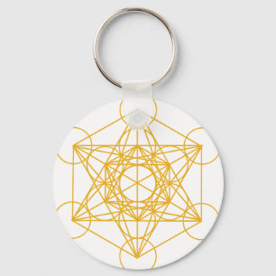 Metatron Cube Gold Sleutelhanger