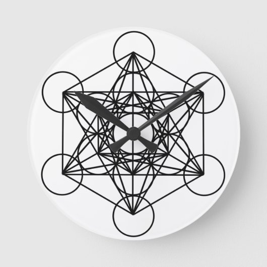 Metatron Cube Ronde Klok (Voorkant)