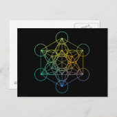 Metatron Cube Sacred Geometry Briefkaart (Voorkant / Achterkant)