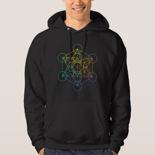 Metatron Cube Sacred Geometry Hoodie (Voorkant)