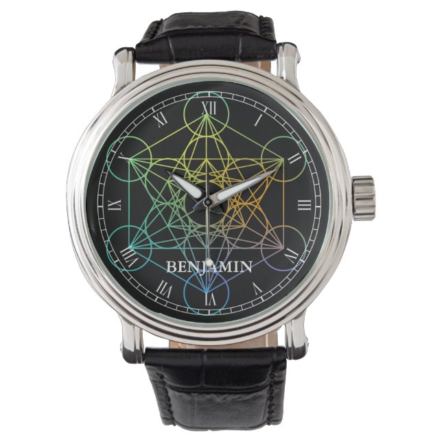 Metatron Cube Sacred Geometry Horloge (Voorkant)