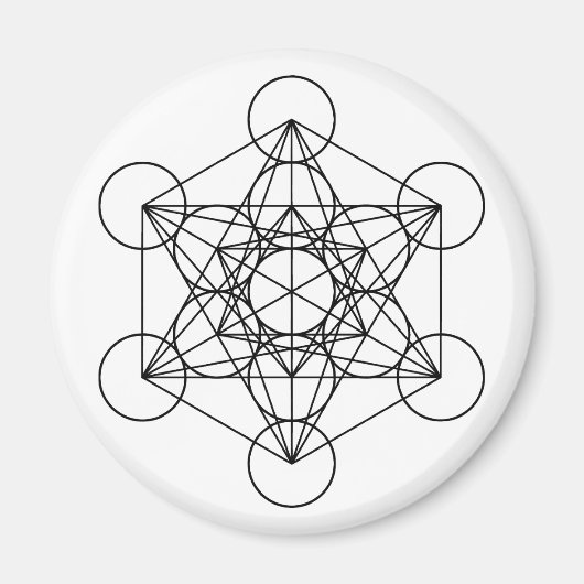 Metatron Cube Sacred Geometry Magneet (Voorkant)