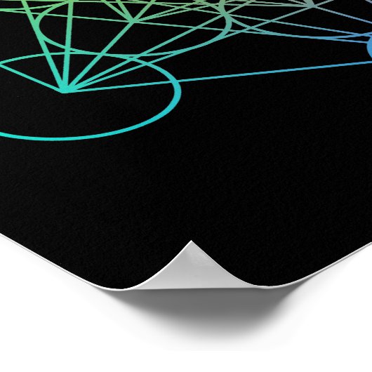 Metatron Cube Sacred Geometry Poster (Hoek)
