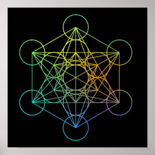 Metatron Cube Sacred Geometry Poster