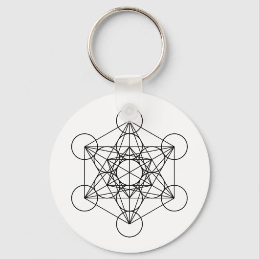 Metatron Cube Sacred Geometry Sleutelhanger (Voorkant)