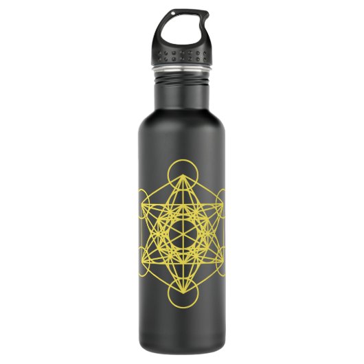Metatron Cube Sacred Geometry Waterfles (Voorkant)