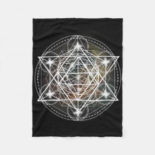 Metatron Kubus Sacred Geometry T-shirt - Spirituee Fleece Deken