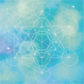 Metatron’s Cube Sacred Geometry Sticker (Voorkant)