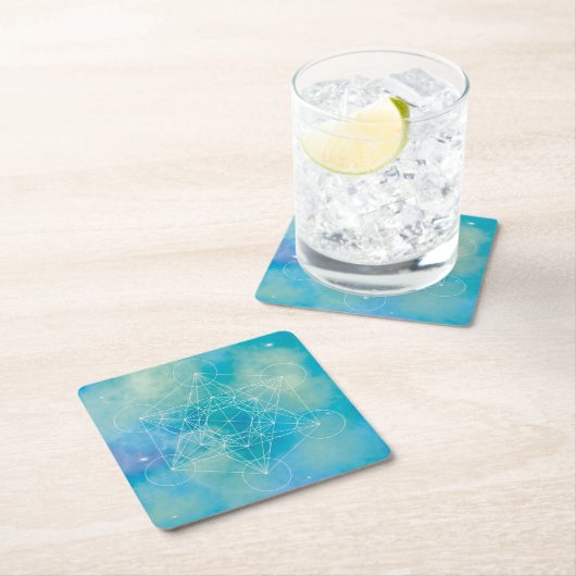 metatron vierkante kartonnen onderzetter (Insitu)