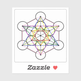 Metatron's Cube 3 inch vierkante sticker