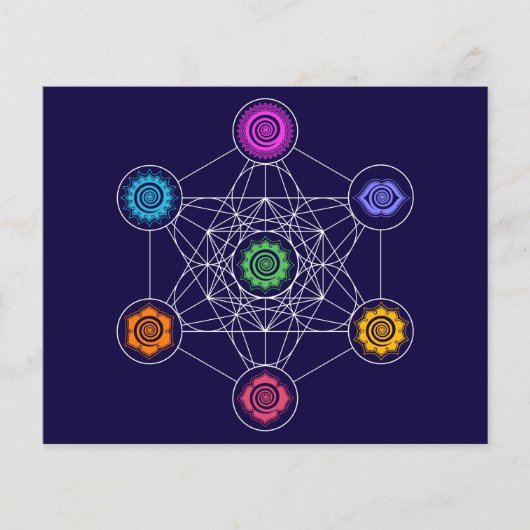 Metatrons Cube, Chakras, Cosmic Energy Centres Flyer (Voorkant)