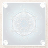 Metatrons Cube Glazen Onderzetter (Achterkant)