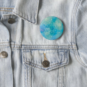 Metatron's Cube Heilige Geometrie Ronde Button 5,7 Cm