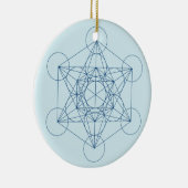 Metatron's Cube Keramisch Ornament (Rechts)