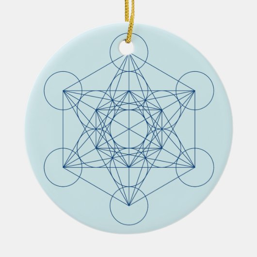 Metatron's Cube Keramisch Ornament (Voorkant)
