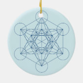 Metatron's Cube Keramisch Ornament (Achterkant)