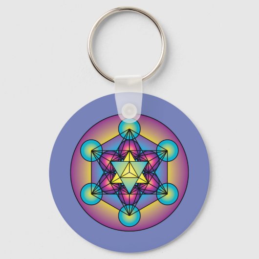 Metatron's Cube Merkaba Sleutelhanger (Voorkant)