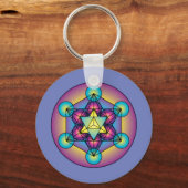 Metatron's Cube Merkaba Sleutelhanger (Voorkant)