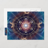 Metatron's Cube - Merkabah - Sacred Geometry Briefkaart (Voorkant / Achterkant)
