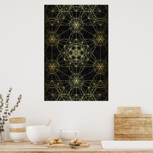 Metatron's Cube Network Poster (Keuken)