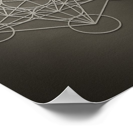 Metatron's Cube Pewter & Grey Poster (Hoek)