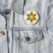 Metatron's Cube Ronde Button 5,7 Cm (In situ)