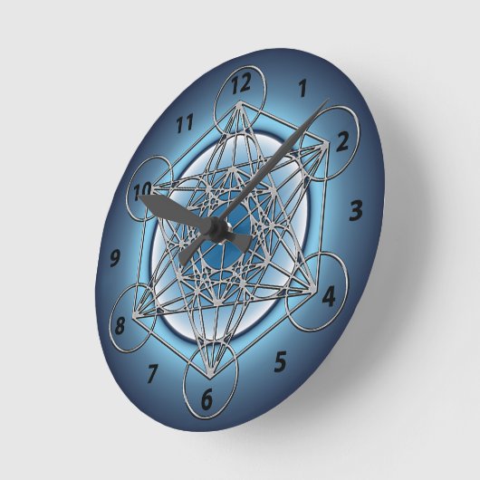 Metatrons Cube Ronde Klok (Hoek)
