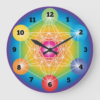 Metatron's Cube Sacred Geometry Clock Grote Klok