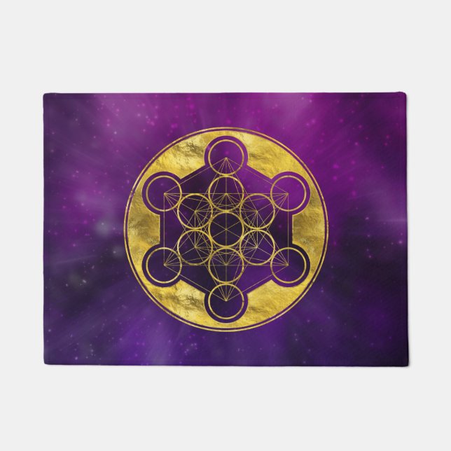 Metatron's Cube Sacred Geometry Deurmat (Voorkant)