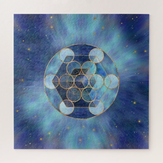 Metatron's Cube Sacred Geometry Legpuzzel (Horizontaal)
