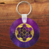 Metatron's Cube Sacred Geometry Sleutelhanger (Voorkant)