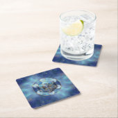 Metatron's Cube Sacred Geometry Vierkante Kartonnen Onderzetter (Insitu)