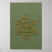 Metatron's Cube Sage & Copper Poster (Voorkant)