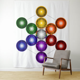 Metatron's Cube Series V1 Tapestry Wandkleed