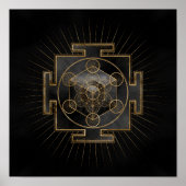 Metatron's Cube Sri Yantra Sacred Geometry Poster (Voorkant)