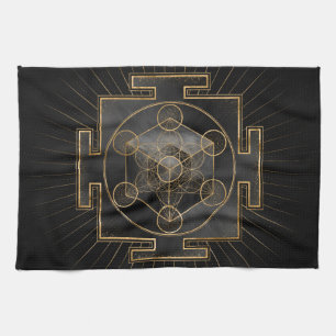 Metatron's Cube Sri Yantra Sacred Geometry Theedoek