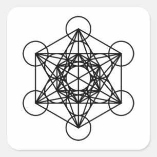 Metatrons Cube Vierkante Sticker