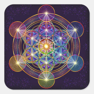 Métatron's Cube with Flower of Life Sticker