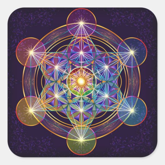 Métatron's Cube with Flower of Life Sticker (Devant)