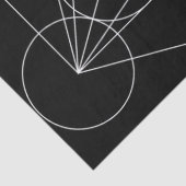 Metatron's Cube Zwart & Wit Tissuepapier (Detail)