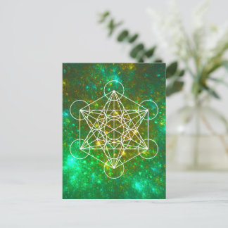 Metatron's kubus, gewijde geometrie, Spiritueel sy Briefkaart